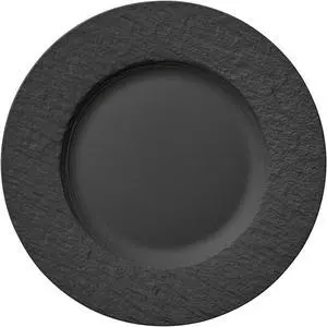 Manufacture Rock Dinner Plate, 10.5 in, Premium Porcelain, Black Manufacture Rock Dinner Plate, 10.5 in, Premium Porcelain, Black