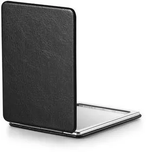 Compact Mirror, Classical PU Leather 1X/3X Magnification, Ultra Portable for Purses, 2.4" W x 3.4" L (Black) Compact Mirror, Classical PU Leather 1X/3X Magnification, Ultra Portable for Purses, 2.4" W x 3.4" L (Black)