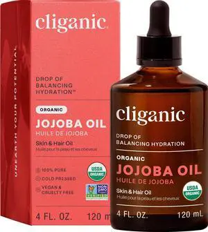 Organic Jojoba Oil, 100% Pure (4oz) | Moisturizing for Face, Hair, Skin & Nails | Natural Cold Pressed Hexane Free | Base Carrier Oil Organic Jojoba Oil, 100% Pure (4oz) | Moisturizing for Face, Hair, Skin & Nails | Natural Cold Pressed Hexane Free | Base Carrier Oil