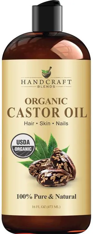 Organic Castor Oil 16 Fl Oz | 100% Pure and Natural | Premium Grade Carrier Oil | Hair, Eyelashes and Eyebrows | Hair and Body | Expeller-Pressed | Hexane-Free Organic Castor Oil 16 Fl Oz | 100% Pure and Natural | Premium Grade Carrier Oil | Hair, Eyelashes and Eyebrows | Hair and Body | Expeller-Pressed | Hexane-Free