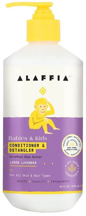 Kids Conditioner & Detangler, Lemon Lavender Moisturizing Shea Butter Hair Conditioner for Children, 16 Oz Kids Conditioner & Detangler, Lemon Lavender Moisturizing Shea Butter Hair Conditioner for Children, 16 Oz