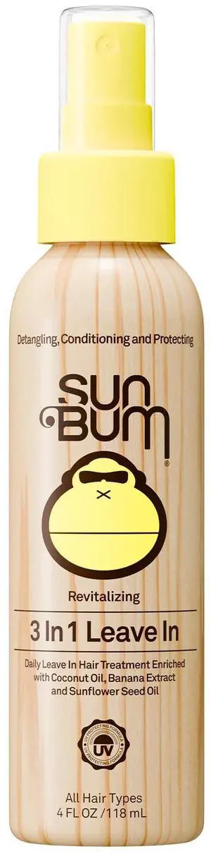 Revitalizing 3 in 1 Leave In Conditioner - Anti Frizz Detangler - Color Friendly with UV Protection - Enriched with Coconut Oil and Banana - 4 oz Revitalizing 3 in 1 Leave In Conditioner - Anti Frizz Detangler - Color Friendly with UV Protection - Enriched with Coconut Oil and Banana - 4 oz