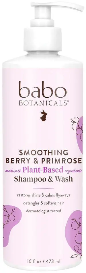 Smoothing Berry 2-in-1 Shampoo & Wash - Detangling & Nourishing - Eliminates Frizz & Prevents Static - Evening Primrose Oil - For all ages - Light Berry Fragrance- Vegan Smoothing Berry 2-in-1 Shampoo & Wash - Detangling & Nourishing - Eliminates Frizz & Prevents Static - Evening Primrose Oil - For all ages - Light Berry Fragrance- Vegan