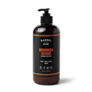 All-in-One Wash for Face, Hair, & Body, Vegan & Hydrating Face, Shampoo and Body Wash for Men, Grooming Kit Gifts for Men, Bourbon Cedar, 16 oz All-in-One Wash for Face, Hair, & Body, Vegan & Hydrating Face, Shampoo and Body Wash for Men, Grooming Kit Gifts for Men, Bourbon Cedar, 16 oz