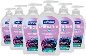 Antibacterial Liquid Hand Soap, White Tea & Berry Scent Hand Soap, 11.25 Ounce, 6 Pack Antibacterial Liquid Hand Soap, White Tea & Berry Scent Hand Soap, 11.25 Ounce, 6 Pack