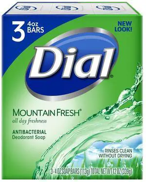 Antibacterial Bar Soap, Mountain Fresh, 4 Ounce, 3 Bars Antibacterial Bar Soap, Mountain Fresh, 4 Ounce, 3 Bars