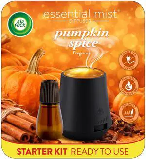 Essential Mist Starter Kit (Diffuser + Refill), Pumpkin Spice, Fall scent, Fall spray, Essential Oils Diffuser, Air Freshener Essential Mist Starter Kit (Diffuser + Refill), Pumpkin Spice, Fall scent, Fall spray, Essential Oils Diffuser, Air Freshener