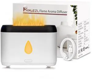 Flame Diffuser for Essential Oils, 200ml Ultrasonic Aroma Diffusers with Cool Mist, Aromatherapy Diffuser with Auto-Off Protection, Small Humidifier for Home,Office,Bedroom,Gift (White) Flame Diffuser for Essential Oils, 200ml Ultrasonic Aroma Diffusers with Cool Mist, Aromatherapy Diffuser with Auto-Off Protection, Small Humidifier for Home,Office,Bedroom,Gift (White)