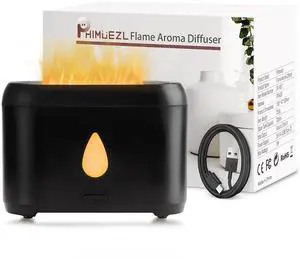Flame Diffuser for Essential Oils, 200ml Ultrasonic Aroma Diffusers with Cool Mist, Aromatherapy Diffuser with Auto-Off Protection, Small Humidifier for Home,Office,Bedroom,Gift (Black) Flame Diffuser for Essential Oils, 200ml Ultrasonic Aroma Diffusers with Cool Mist, Aromatherapy Diffuser with Auto-Off Protection, Small Humidifier for Home,Office,Bedroom,Gift (Black)
