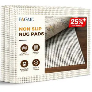 2 x 3 FT Rug Pad Gripper for Hardwood Floors, Non Slip Rug Pads for Area Rugs, Extra Thick Under Rug Padding, Protect Your Rugs & Floors 2 x 3 FT Rug Pad Gripper for Hardwood Floors, Non Slip Rug Pads for Area Rugs, Extra Thick Under Rug Padding, Protect Your Rugs & Floors