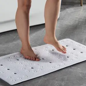 Bathtub Mat Non Slip: Soft Safety Foam Bath Mat for Tub Suitable for Families Extra Large 17 X 36Inch with Drain Holes and Suction Cups Massage Tub & Shower Mat for Bathroom (White) Bathtub Mat Non Slip: Soft Safety Foam Bath Mat for Tub Suitable for Families Extra Large 17 X 36Inch with Drain Holes and Suction Cups Massage Tub & Shower Mat for Bathroom (White)