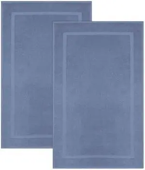 Bath Mats - 2 Pack Tub Shower Floor Mat - 21x30- Azure Blue Bath Mats - 2 Pack Tub Shower Floor Mat - 21x30- Azure Blue