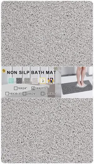 Nonslip Bathtub Mat, Anti Slip Bath Mat 0.6" Extra Thick, Quick Dry Bath Tub Anti Slip Shower Mat, Loofah Non-Slip Bath Mat for Tub Bathroom Pool Kitchen Entryway Home Hotel(Light Gray 16x27) Nonslip Bathtub Mat, Anti Slip Bath Mat 0.6" Extra Thick, Quick Dry Bath Tub Anti Slip Shower Mat, Loofah Non-Slip Bath Mat for Tub Bathroom Pool Kitchen Entryway Home Hotel(Light Gray 16x27)