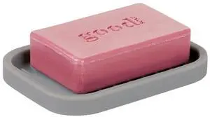 Silicone Soap Dish, Gray, Rectangular, 5" x 3.5" x 5" Silicone Soap Dish, Gray, Rectangular, 5" x 3.5" x 5"