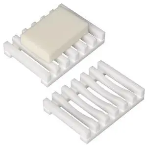 2Pcs Soap Dish Holder, Non-Slip Bathroom Accessories Silicone Soap Case Saver, Sink Deck Bathtub Shower Dish Soap Drainer, Silicone Holder for Soap, Sponges, Scrubber (White) 2Pcs Soap Dish Holder, Non-Slip Bathroom Accessories Silicone Soap Case Saver, Sink Deck Bathtub Shower Dish Soap Drainer, Silicone Holder for Soap, Sponges, Scrubber (White)