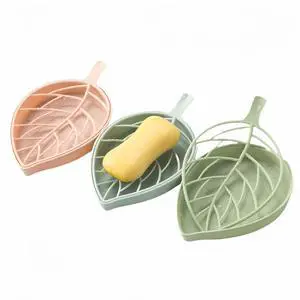 Leaf-Shaped Soap Dish Set, 2-Tier Soap Holder Drain Rack, Leaf Design - No Drill Wall Mount, Detachable Bathroom Organizer for Shower Sink (Pastel Green/Blue/Pink) Leaf-Shaped Soap Dish Set, 2-Tier Soap Holder Drain Rack, Leaf Design - No Drill Wall Mount, Detachable Bathroom Organizer for Shower Sink (Pastel Green/Blue/Pink)