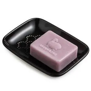 Ceramic Soap Dish, Bar Soap Holder for Bathroom Kitchen Sink Black Ceramic Soap Dish, Bar Soap Holder for Bathroom Kitchen Sink Black