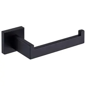 Toilet Paper Holder Matte Black, Toilet Tissue Roll Holders Dispenser and Hangers Wall Mounted for Bathroom & Kitchen, Stainless Steel Modern Square Style Toilet Paper Holder Matte Black, Toilet Tissue Roll Holders Dispenser and Hangers Wall Mounted for Bathroom & Kitchen, Stainless Steel Modern Square Style