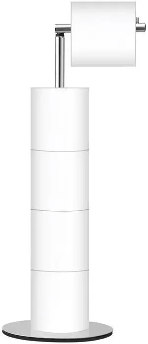 Toilet Paper Holder Stand, Free Standing Toilet Paper Roll Holder with Reserve, Modern Bathroom Toilet Paper Stand for 4 Rolls, Chrome, Housen Solutions Toilet Paper Holder Stand, Free Standing Toilet Paper Roll Holder with Reserve, Modern Bathroom Toilet Paper Stand for 4 Rolls, Chrome, Housen Solutions