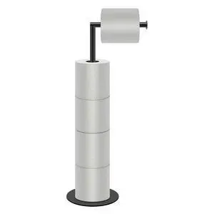 Bath Toilet Paper Holder Stand- Modern Tissue Roll Holder Standing with Balanced Base, Rustproof Toilet Roll Holder for Bathroom/Kitchen Countertop (Matte Black, Metal Base) Bath Toilet Paper Holder Stand- Modern Tissue Roll Holder Standing with Balanced Base, Rustproof Toilet Roll Holder for Bathroom/Kitchen Countertop (Matte Black, Metal Base)