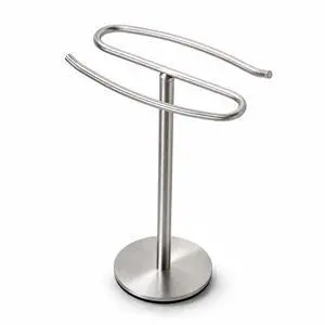 Brushed Nickel Hand Towel Holder Stand,13 Inch Free-Standing Towel Rack, SUS304 Stainless Steel Towel Bar Rack Stand, Tower Bar for Bathroom Kitchen Vanity Countertop Brushed Nickel Hand Towel Holder Stand,13 Inch Free-Standing Towel Rack, SUS304 Stainless Steel Towel Bar Rack Stand, Tower Bar for Bathroom Kitchen Vanity Countertop