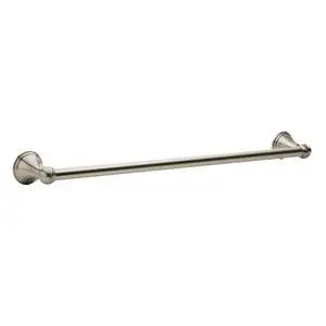 Preston Brushed Nickel 24-Inch Single Wall Mounted Bathroom Towel Bar, DN8424BN Preston Brushed Nickel 24-Inch Single Wall Mounted Bathroom Towel Bar, DN8424BN