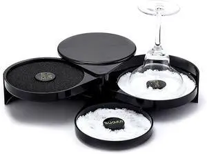 Cocktail Seasoning Box, 3 Tiers Black Thick Plastic Margarita Salt Sugar Packaging Container(black) Cocktail Seasoning Box, 3 Tiers Black Thick Plastic Margarita Salt Sugar Packaging Container(black)