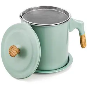 Bacon Grease Container with Strainer, 1.4L/48 Oz Bacon Grease Container with Strainer, 1.4L/48 Oz