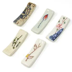 5PCS Fashion Ceramic Chopsticks Holder Japanese Style Antique Chopstick Rest Rack Stand Tableware for Chopsticks Forks Spoons Knives Paint Brushes 5PCS Fashion Ceramic Chopsticks Holder Japanese Style Antique Chopstick Rest Rack Stand Tableware for Chopsticks Forks Spoons Knives Paint Brushes