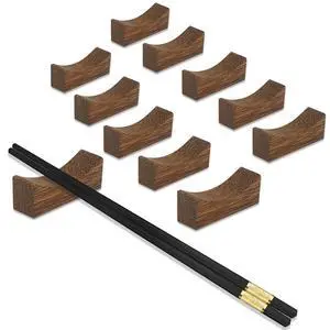 10pcs Quality Chopsticks Rests and Holders for Home Kitchen Hotel Restaurant Dining, Natural Wooden Cutlery Stand Rack Set for Holding Spoons Forks Knives Chop Sticks etc. Neatly and Stably 10pcs Quality Chopsticks Rests and Holders for Home Kitchen Hotel Restaurant Dining, Natural Wooden Cutlery Stand Rack Set for Holding Spoons Forks Knives Chop Sticks etc. Neatly and Stably