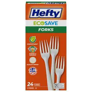 ECOSAVE Compostable Forks, 24ct ECOSAVE Compostable Forks, 24ct