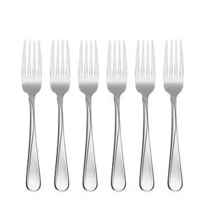 Silverware Set, Flight Everyday Flatware 6-Piece Dinner Fork Set, Service For 6, 18/0 Stainless Steel Dinner Forks, Rust Resistant, Dishwasher Safe, Home & Kitchen Utensils (Silver 6 Piece) Silverware Set, Flight Everyday Flatware 6-Piece Dinner Fork Set, Service For 6, 18/0 Stainless Steel Dinner Forks, Rust Resistant, Dishwasher Safe, Home & Kitchen Utensils (Silver 6 Piece)