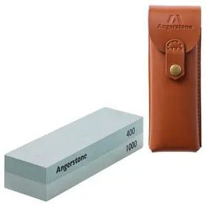 Portable Whetstone Knife Sharpening Stone - Outdoor Hunting Knife Sharpener Stone Kit Dual Grit 400/1000 - Pocket Sharpening Stones for Knives with Cowhide Pouch for Bushcraft Camping Field Portable Whetstone Knife Sharpening Stone - Outdoor Hunting Knife Sharpener Stone Kit Dual Grit 400/1000 - Pocket Sharpening Stones for Knives with Cowhide Pouch for Bushcraft Camping Field