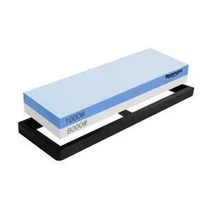 Premium Knife Sharpening Stone Whetstone 1000/6000 with 2 Non-Slip Rubber Bases, Safety and Anti-Slip Suitable for All Kinds of Knives Premium Knife Sharpening Stone Whetstone 1000/6000 with 2 Non-Slip Rubber Bases, Safety and Anti-Slip Suitable for All Kinds of Knives