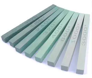 8 pcs Rectangular Shaped Sharpening Stone Sticks Set, 5.92inch Green Silicon Carbide Stones, Grit Sizes 80#-3000# for Models, Metal, & Knife Cutting Tools 8 pcs Rectangular Shaped Sharpening Stone Sticks Set, 5.92inch Green Silicon Carbide Stones, Grit Sizes 80#-3000# for Models, Metal, & Knife Cutting Tools