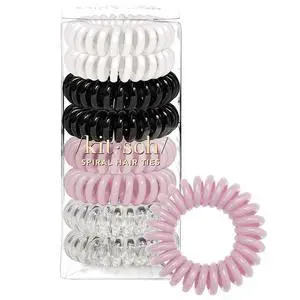 Spiral Hair Ties for Women - Durable Hair Accessories - Basics, 8pcs Spiral Hair Ties for Women - Durable Hair Accessories - Basics, 8pcs