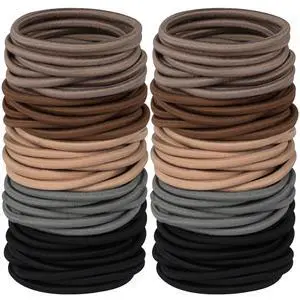 Multy-Colored Hair Ties, 120 PCS Large Elastic Bands, No Damage Ponytail Holders for Thick Hair, Women, Men and Girls Multy-Colored Hair Ties, 120 PCS Large Elastic Bands, No Damage Ponytail Holders for Thick Hair, Women, Men and Girls