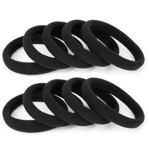 100PCS Large Cotton Ponytail Holders, Seamless Hair Ties, Elastics Hair Bands No Damage for Thick, Heavy and Curly Hair, 2 Inch Diameter by 100PCS Large Cotton Ponytail Holders, Seamless Hair Ties, Elastics Hair Bands No Damage for Thick, Heavy and Curly Hair, 2 Inch Diameter by