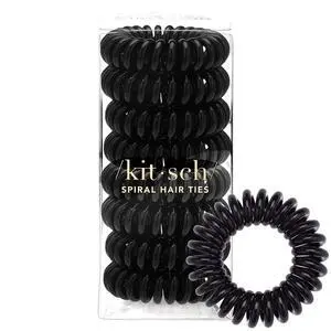 Spiral Hair Ties for Women - Durable Hair Accessories - Black, 8 Pcs Spiral Hair Ties for Women - Durable Hair Accessories - Black, 8 Pcs