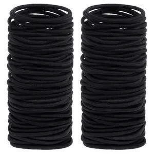 200 Pcs Black Elastics Hair Ties Small Bulk Hair Ties Hair Bands (4mm) 200 Pcs Black Elastics Hair Ties Small Bulk Hair Ties Hair Bands (4mm)