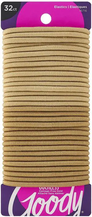 Ouchless Elastic Hair Tie - 32 Count, Blonde - 4MM for Medium Hair - Slideproof Pain-Free Hair Accessories for Men, Women, Boys, and Girls - Perfect for Long Lasting Braids, Ponytails, and More Ouchless Elastic Hair Tie - 32 Count, Blonde - 4MM for Medium Hair - Slideproof Pain-Free Hair Accessories for Men, Women, Boys, and Girls - Perfect for Long Lasting Braids, Ponytails, and More