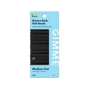 Beauty Medium Hold Hair Bands - Seamless Spandex & Nylon Ties for All Hair Types - Damage-Free, Comfort Fit Ponytail Holders - No-Crease Elastic Bands for Daily Use - 12 Pack, Black Beauty Medium Hold Hair Bands - Seamless Spandex & Nylon Ties for All Hair Types - Damage-Free, Comfort Fit Ponytail Holders - No-Crease Elastic Bands for Daily Use - 12 Pack, Black