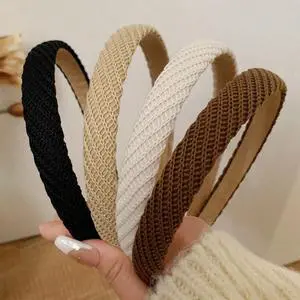 Headbands for Women Thin Knitted Hairbands Fashion Non Slip Headband for Women's Hair Cute Solid Colors Hair Accessories 4 PCS Headbands for Women Thin Knitted Hairbands Fashion Non Slip Headband for Women's Hair Cute Solid Colors Hair Accessories 4 PCS