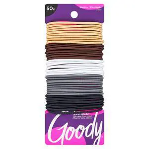 Ouchless Elastic Hair Ties - 50 Ct, Assorted Neutrals, 2MM Rubber Bands for Hair, Pain-Free Hair Accessories for Women & Men, Made for Long-Lasting Braids, Ponytails & More, For Fine Hair Ouchless Elastic Hair Ties - 50 Ct, Assorted Neutrals, 2MM Rubber Bands for Hair, Pain-Free Hair Accessories for Women & Men, Made for Long-Lasting Braids, Ponytails & More, For Fine Hair