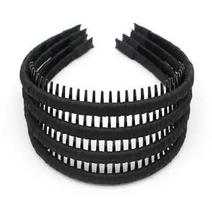 black women's headbands fashion hair accessories tooth comb hairbands for women non slip hair hoops headband suitable for ladies and girls (Pack of 4) black women's headbands fashion hair accessories tooth comb hairbands for women non slip hair hoops headband suitable for ladies and girls (Pack of 4)