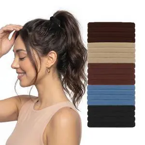 Seamless High Stretch Hair Ties No Damage for Fine Thick Curly Hair Seamless High Stretch Hair Ties No Damage for Fine Thick Curly Hair