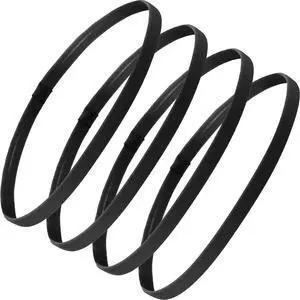 4 Pieces Thick Non-Slip Elastic Sport Headbands Hair Headbands for Women and Men (Black) 4 Pieces Thick Non-Slip Elastic Sport Headbands Hair Headbands for Women and Men (Black)