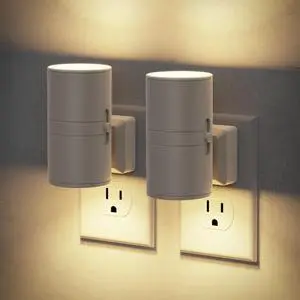 Night Lights Plug into Wall, Dimmable Gray Night Lights, Warm | Dusk to Dawn Light Sensor, Soft White 3000K, 0-100LM Adjustable Brightness Nightlight for Hallway Bathroom, 2 Pack Night Lights Plug into Wall, Dimmable Gray Night Lights, Warm | Dusk to Dawn Light Sensor, Soft White 3000K, 0-100LM Adjustable Brightness Nightlight for Hallway Bathroom, 2 Pack