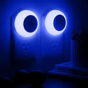Night Light, Night Lights Plug into Wall, Dusk to Dawn Sensor, Blue Led Night Light 0.5W, 2 Pack Nightlight for Adults, Bedroom, Bathroom, Hallway, Kitchen Night Light, Night Lights Plug into Wall, Dusk to Dawn Sensor, Blue Led Night Light 0.5W, 2 Pack Nightlight for Adults, Bedroom, Bathroom, Hallway, Kitchen