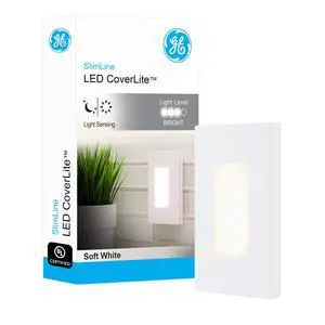 Slimline CoverLite LED Night Light, Plug-in, Dusk to Dawn | Modern Outlet Cover, UL Certified, Ideal for Bedroom, Nursery, Bathroom, Hallway, 10215 Slimline CoverLite LED Night Light, Plug-in, Dusk to Dawn | Modern Outlet Cover, UL Certified, Ideal for Bedroom, Nursery, Bathroom, Hallway, 10215